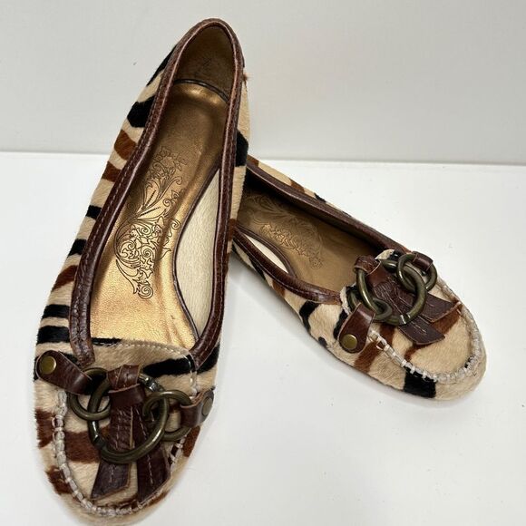Matisse Ponyhair Exotic Animal Print Leather Upper Flats Size 6.5 - Picture 7 of 11